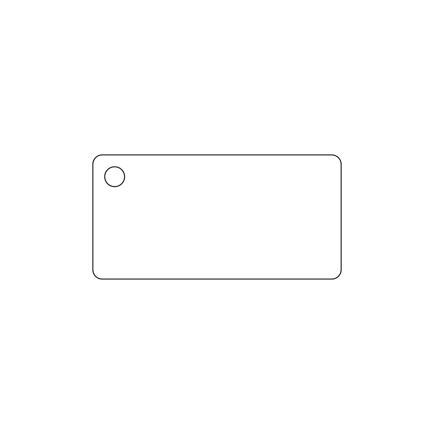 Custom Plastic 2" x 3" Key Tags