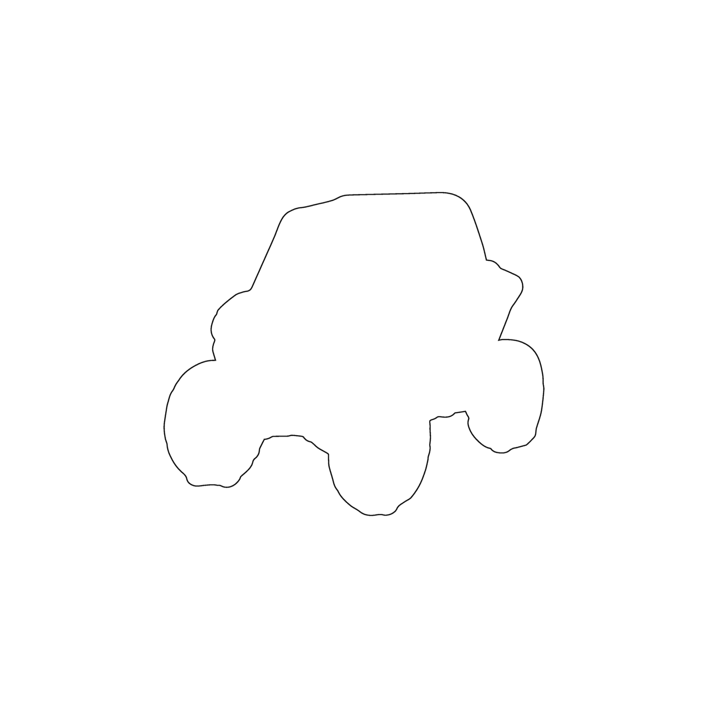 Custom Plastic 2.25" x 2.125" ATV Shape Cards