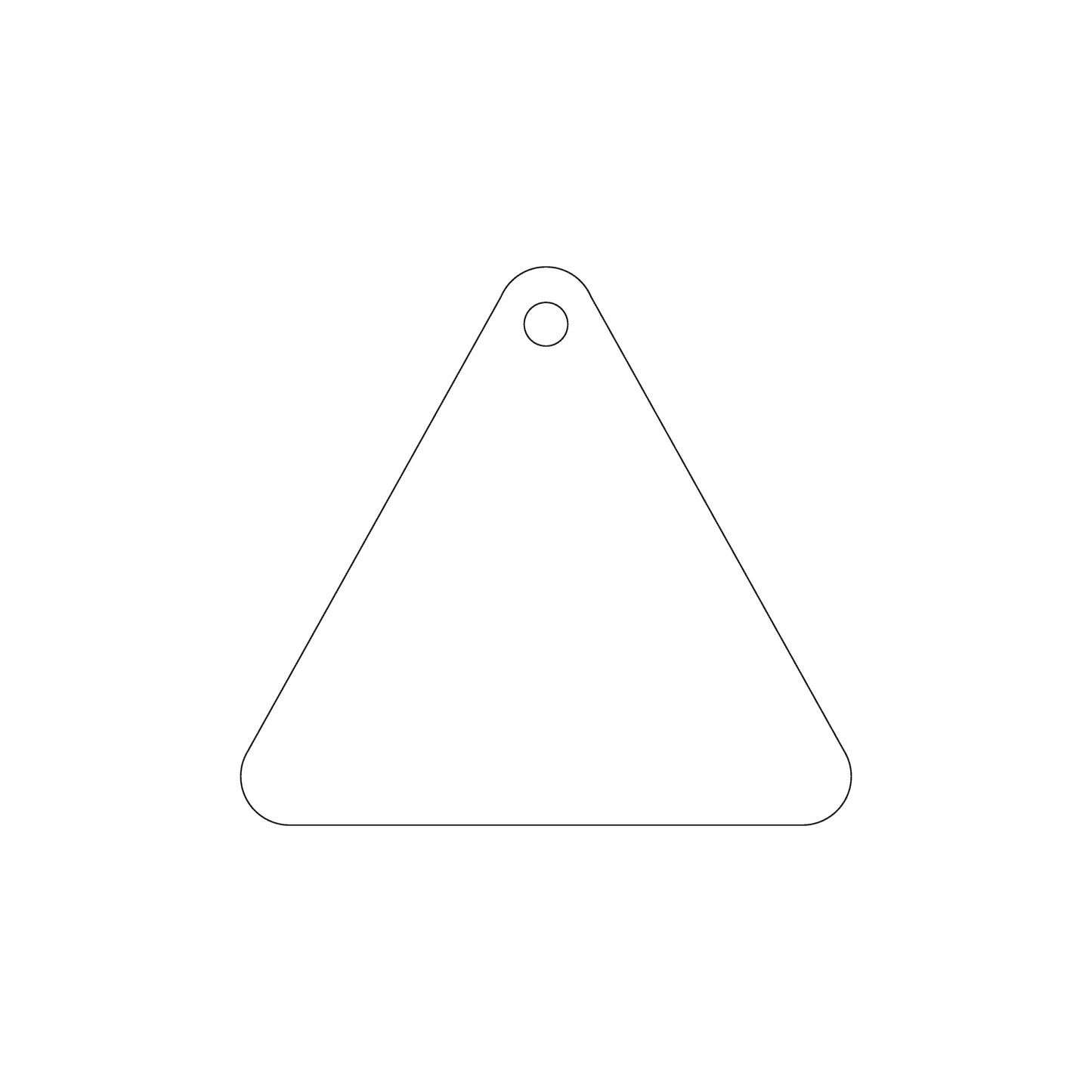 Custom Plastic 3.5" x 3.2" Triangle Tags