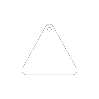 Custom Plastic 3.5" x 3.2" Triangle Tags