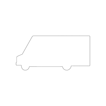 Custom Plastic 4.3" x 2" Delivery Van Shape Cards