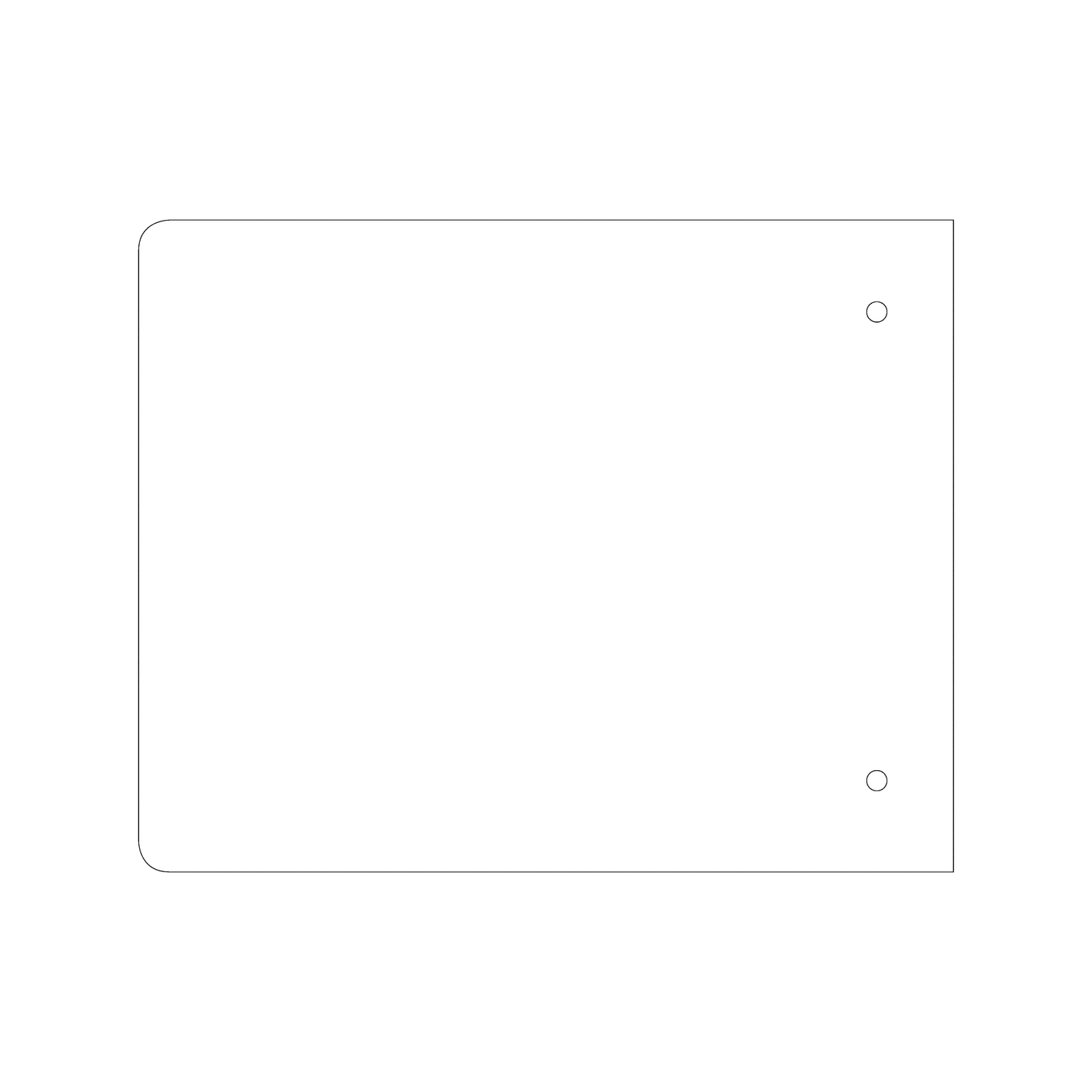 Custom Plastic 8" x 10" Rounded Edges with Holes Signage