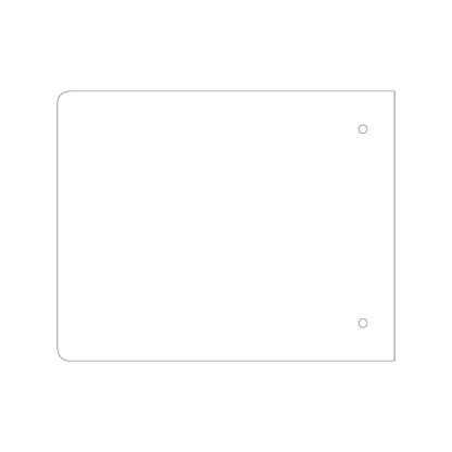 Custom Plastic 8" x 10" Rounded Edges with Holes Signage