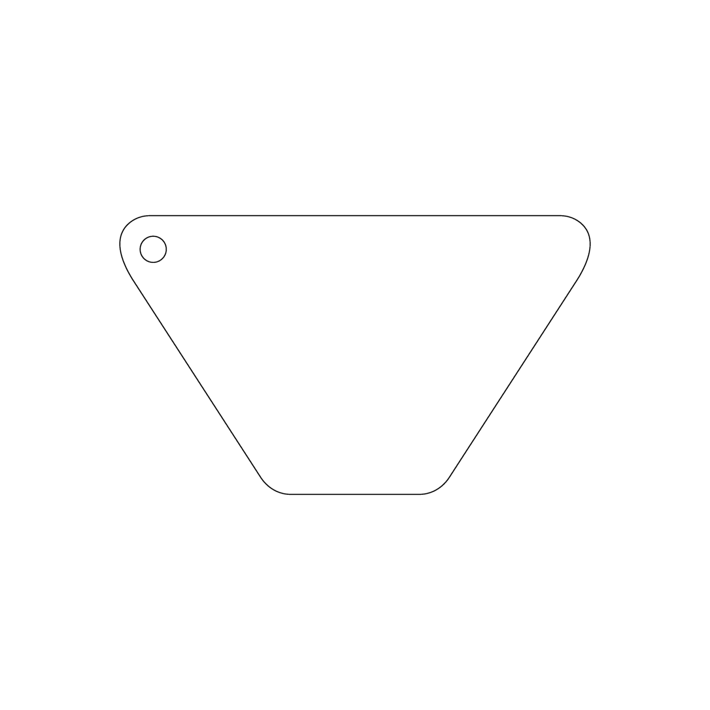 Custom Plastic 3.375" x 2" Trapezoid Shape Tags