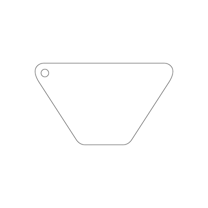 Custom Plastic 3.375" x 2" Trapezoid Shape Tags