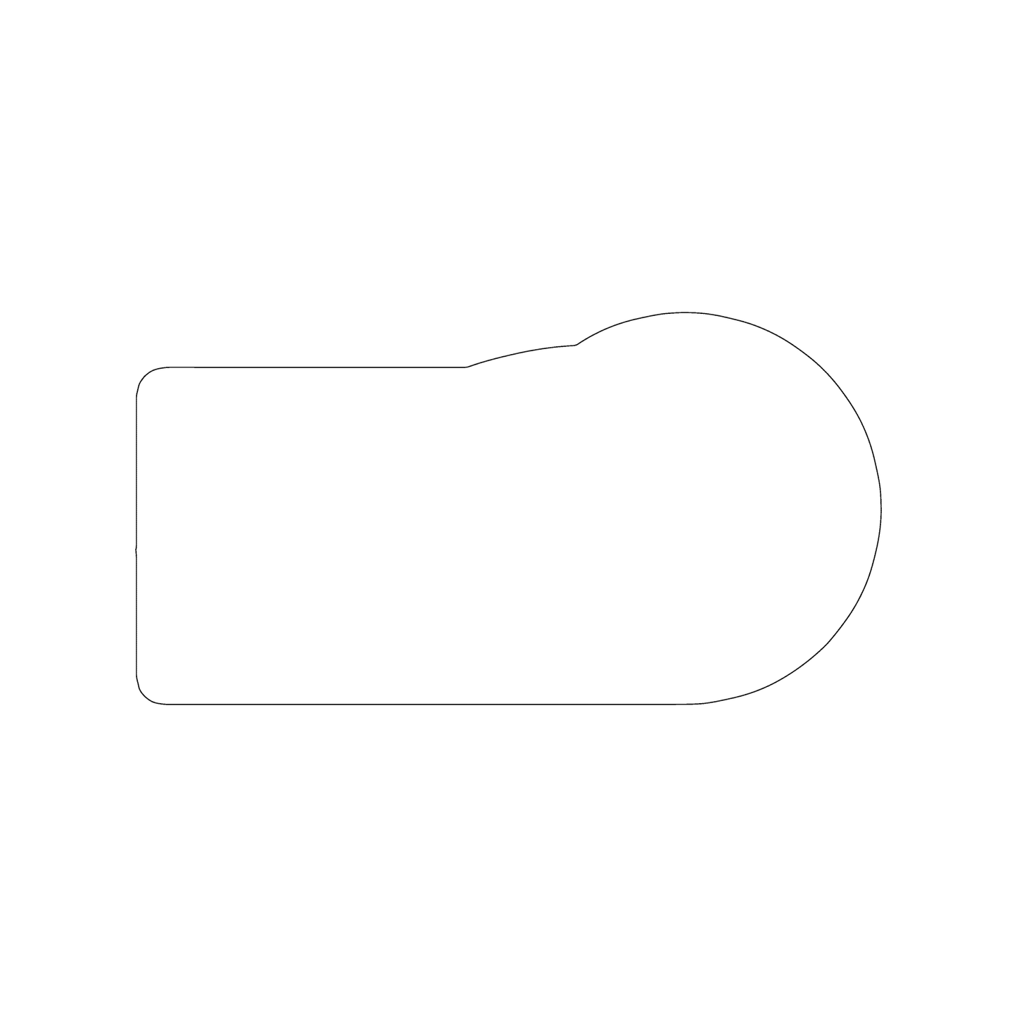Custom Plastic 5.79" x 3.05" Circle Edge Cards