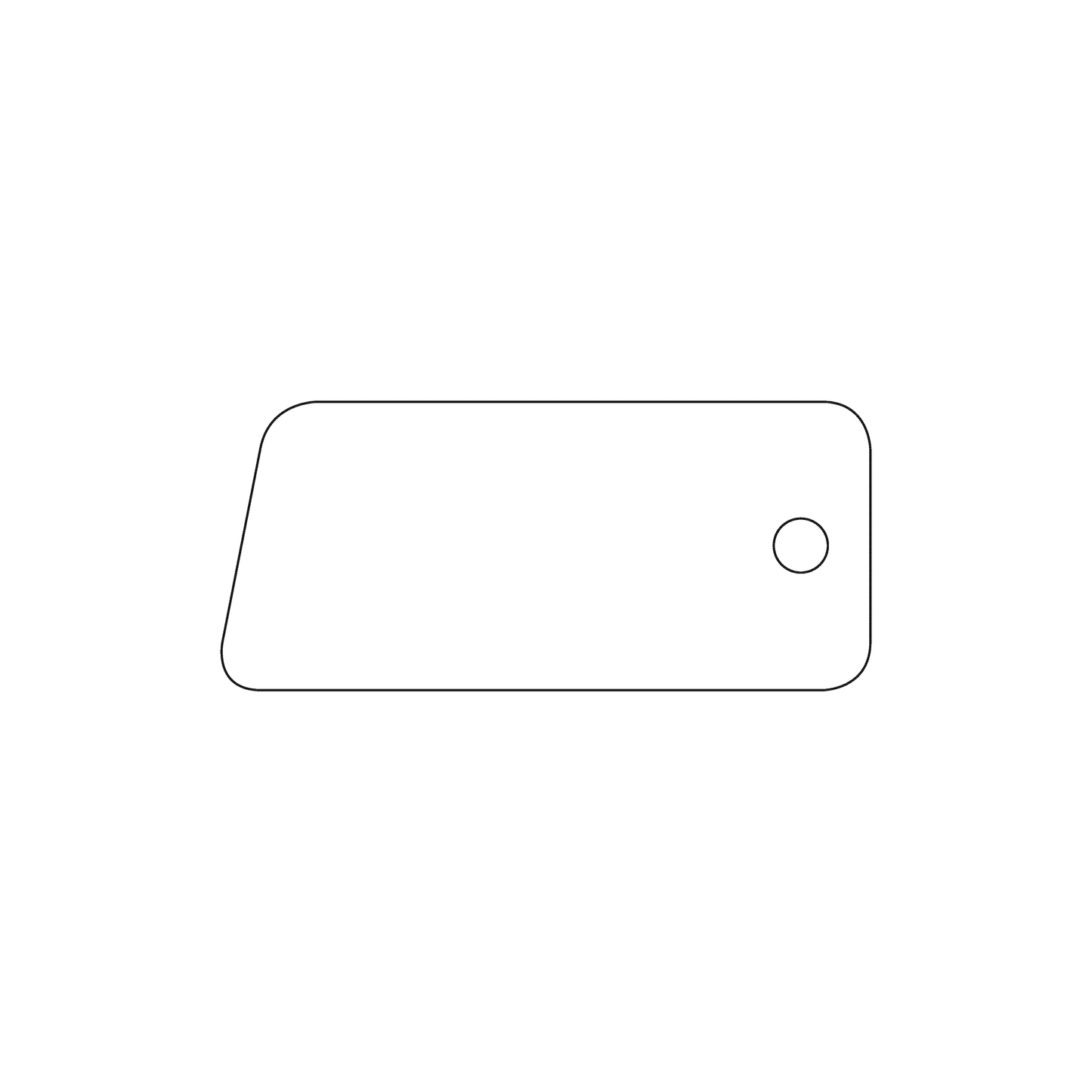 Custom Plastic 2.25" x 1" Trapezoid Key Tags