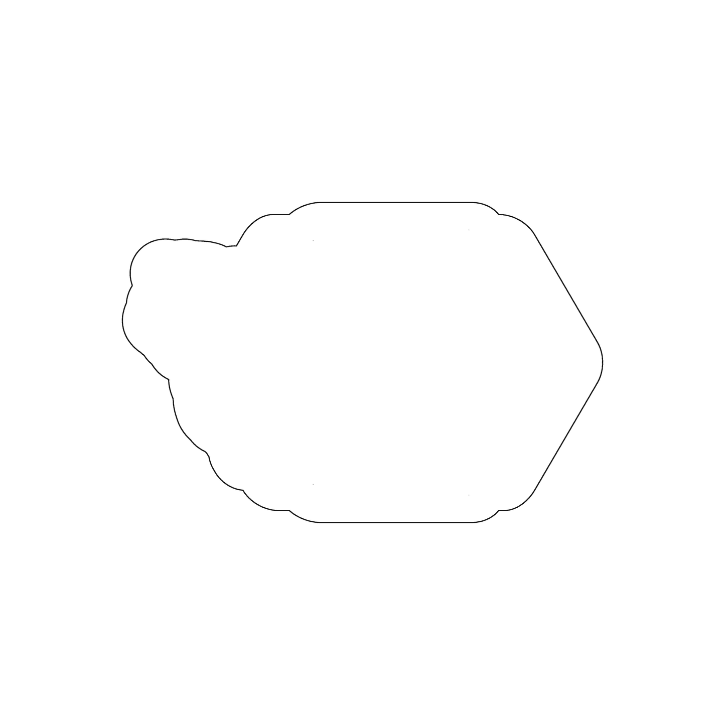 Custom Plastic 3.375" x 2.25" Unique Shape Cards