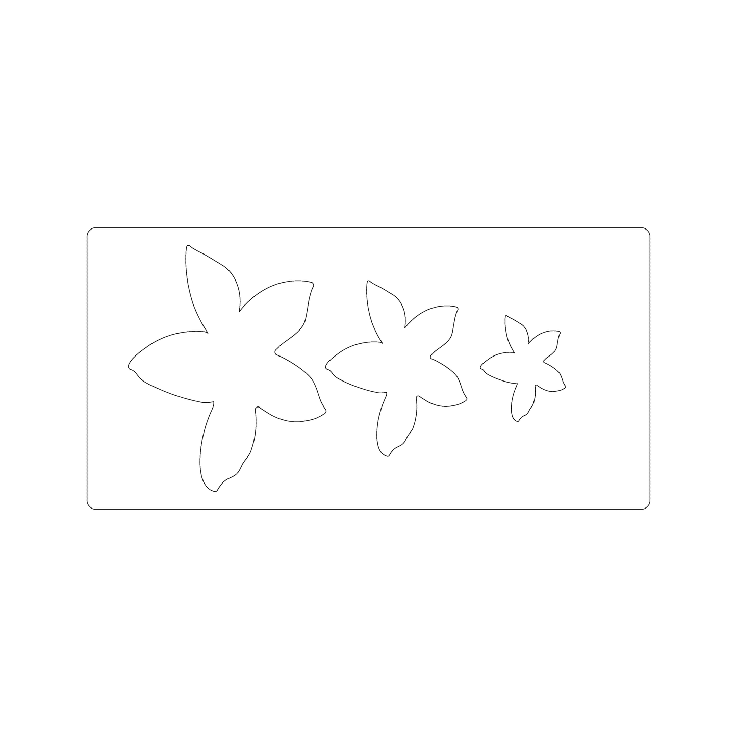 Custom Plastic 4" x 8" Flower Stencil Cards