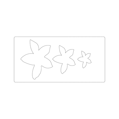 Custom Plastic 4" x 8" Flower Stencil Cards