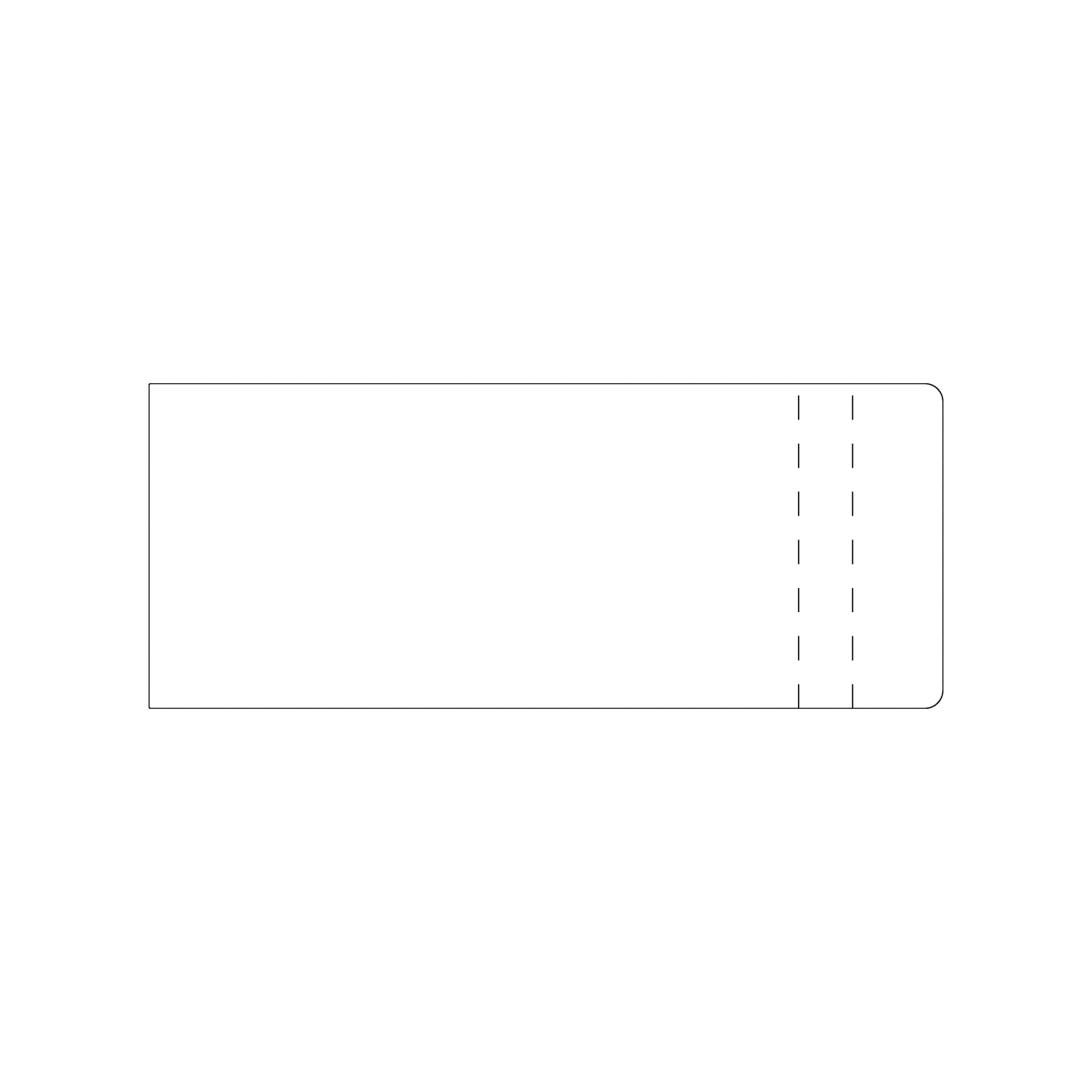 Custom Plastic 2.25" x 5.5" Double Fold Cards