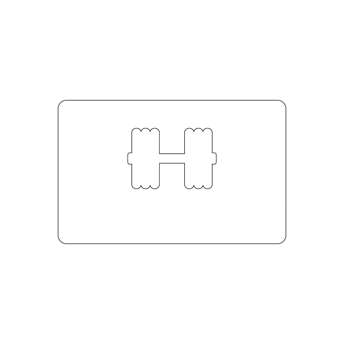 Custom Plastic 3.375" x 2.125" Cards with Punch-Out Dumbbell