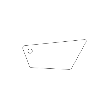 Custom Plastic 2.125" x 1" Trapezoid Key Tags
