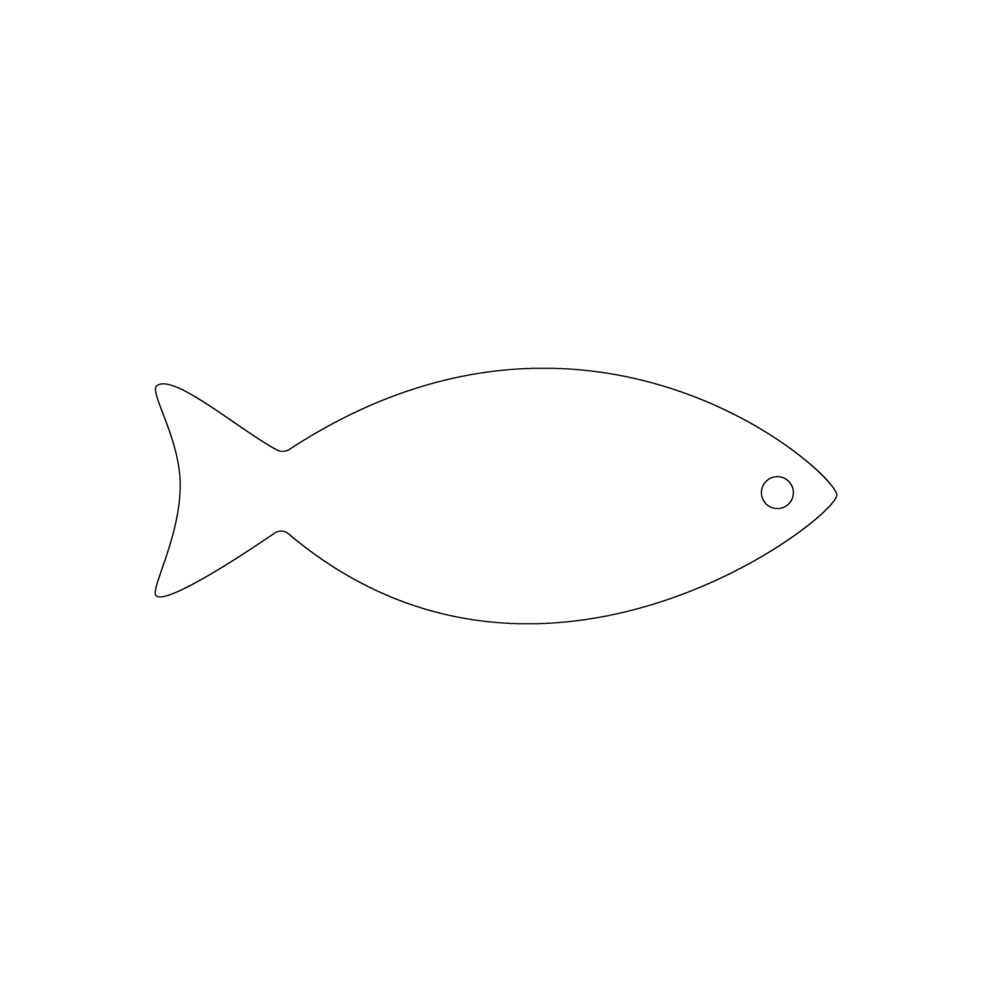 Custom Plastic 4" x 1.5" Fish Shape Tags