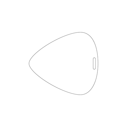 Custom Plastic 3.35" x 3.7" Guitar Pick Shape Badges