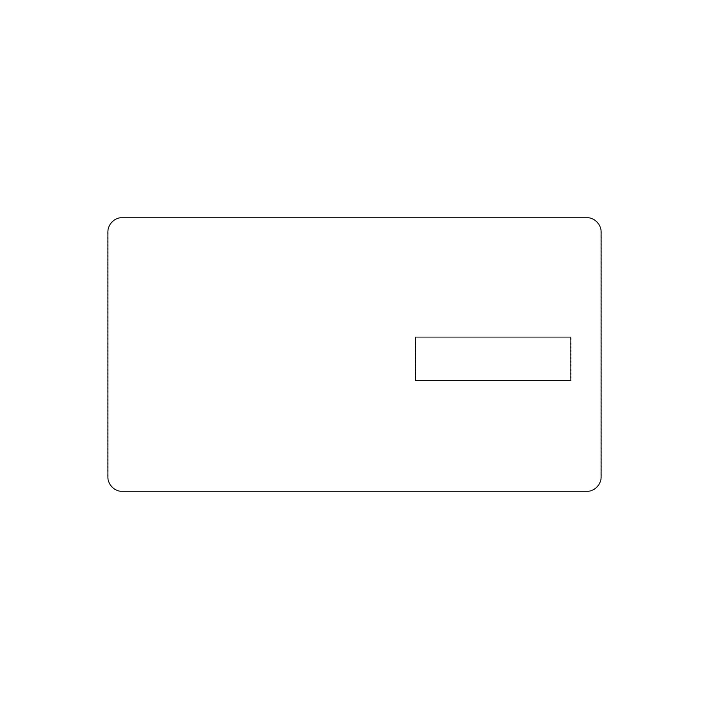 Custom Plastic 4.25" x 2.36" Cards with Narrow Rectangle Punch-Out