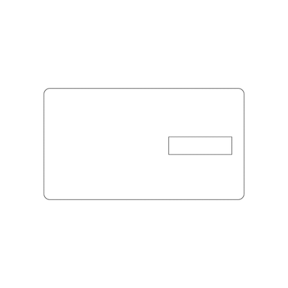 Custom Plastic 4.25" x 2.36" Cards with Narrow Rectangle Punch-Out