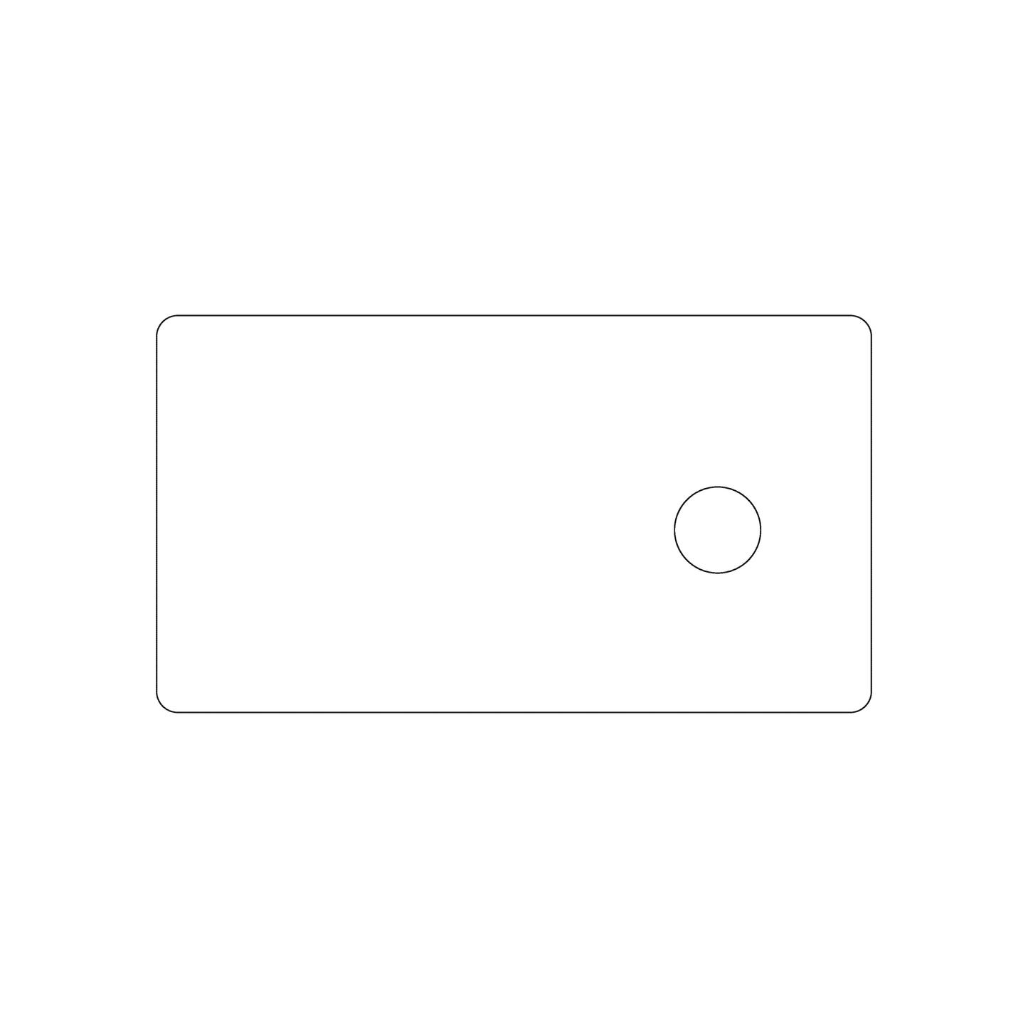 Custom Plastic 4.25" x 2.36" Cards with Circle Punch-Out Hole