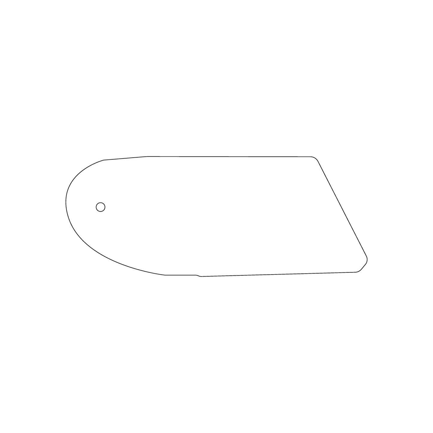 Custom Plastic 4.27" x 1.7" Slanted Edge Tags