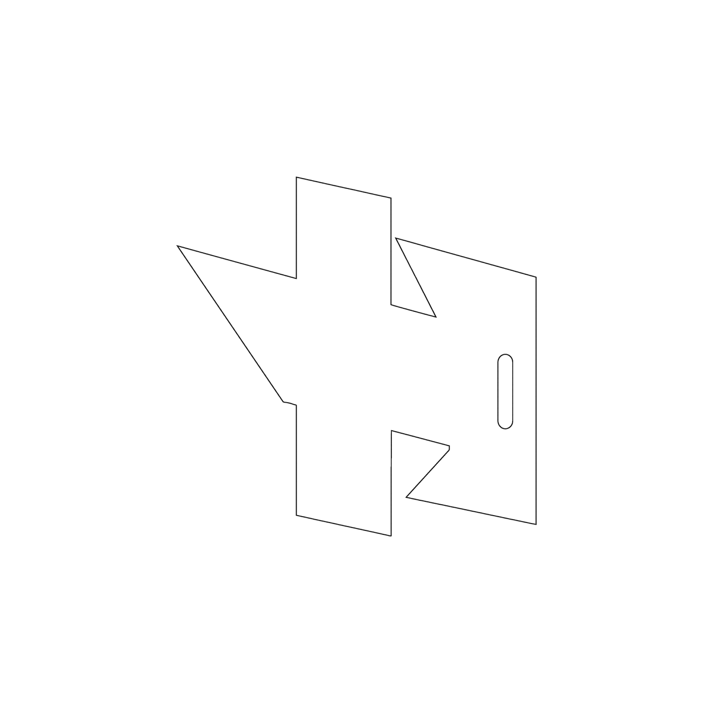 Custom Plastic 3" x 3" T with Cross Shape Badges