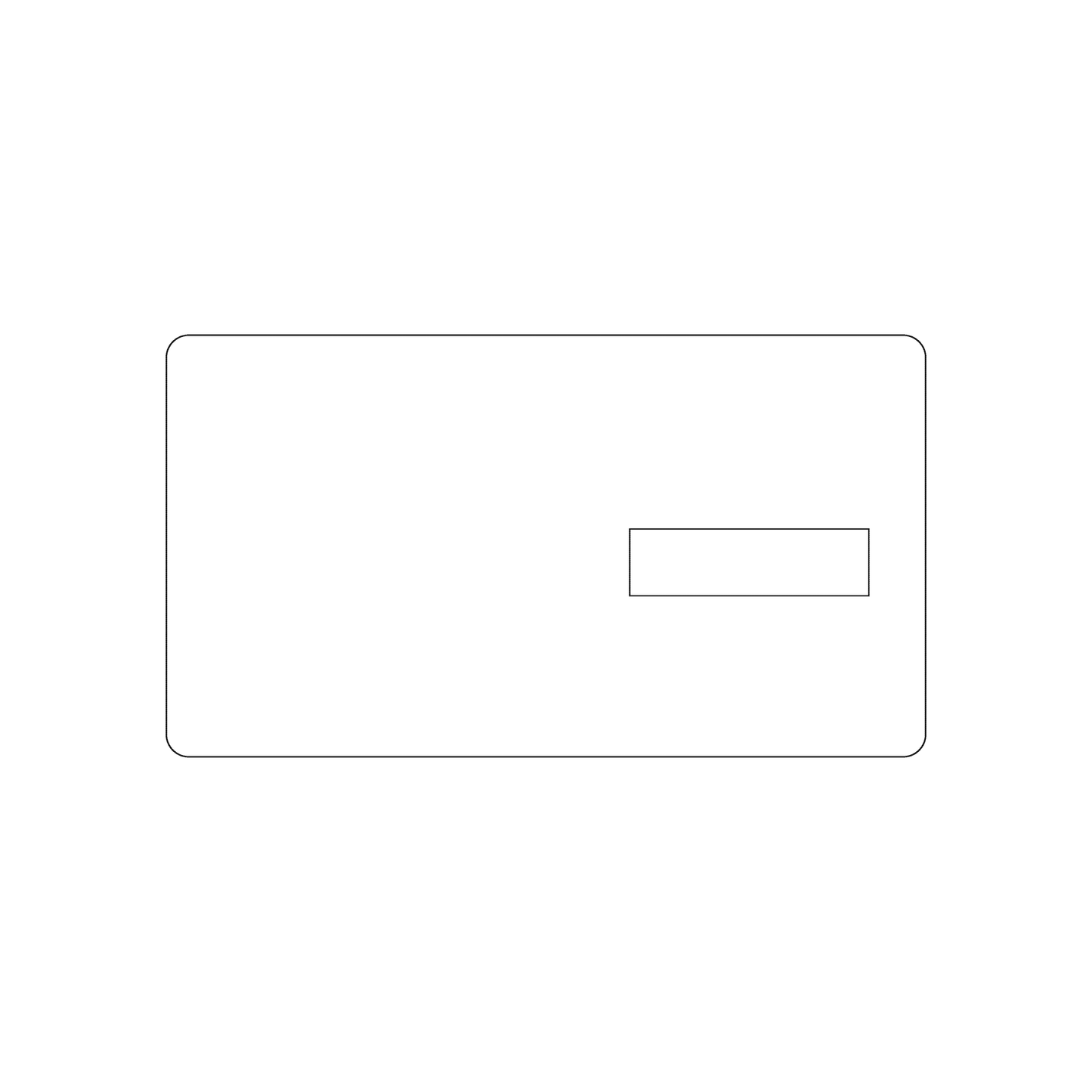 Custom Plastic 4.5" x 2.36" Cards with Narrow Rectangle Punch-Out