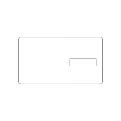 Custom Plastic 4.5" x 2.36" Cards with Narrow Rectangle Punch-Out