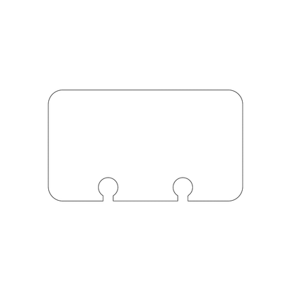 Custom Plastic 3.5" x 2" Rolodex Cards
