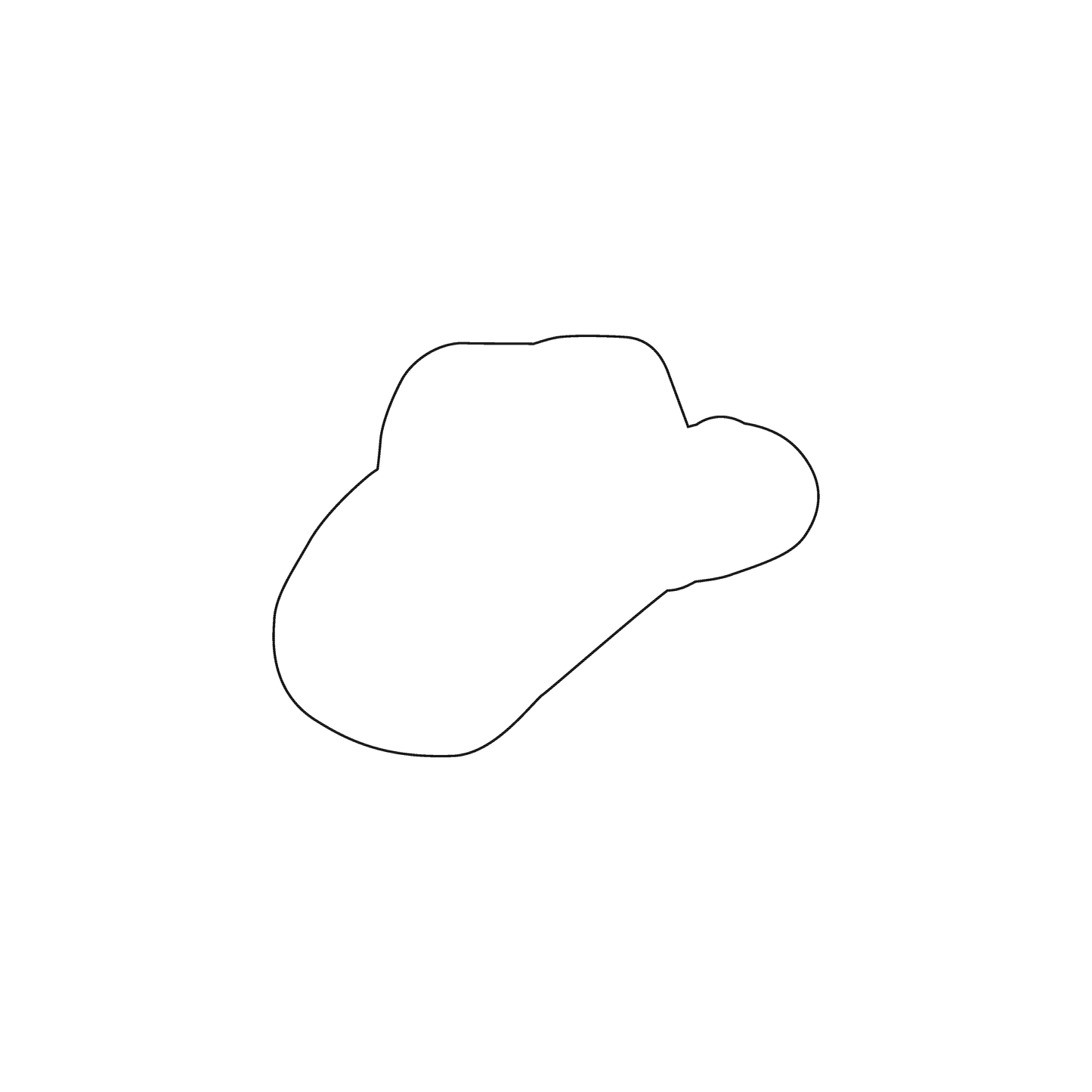 Custom Plastic 1.7" x 1.35" Hat Shape Cards