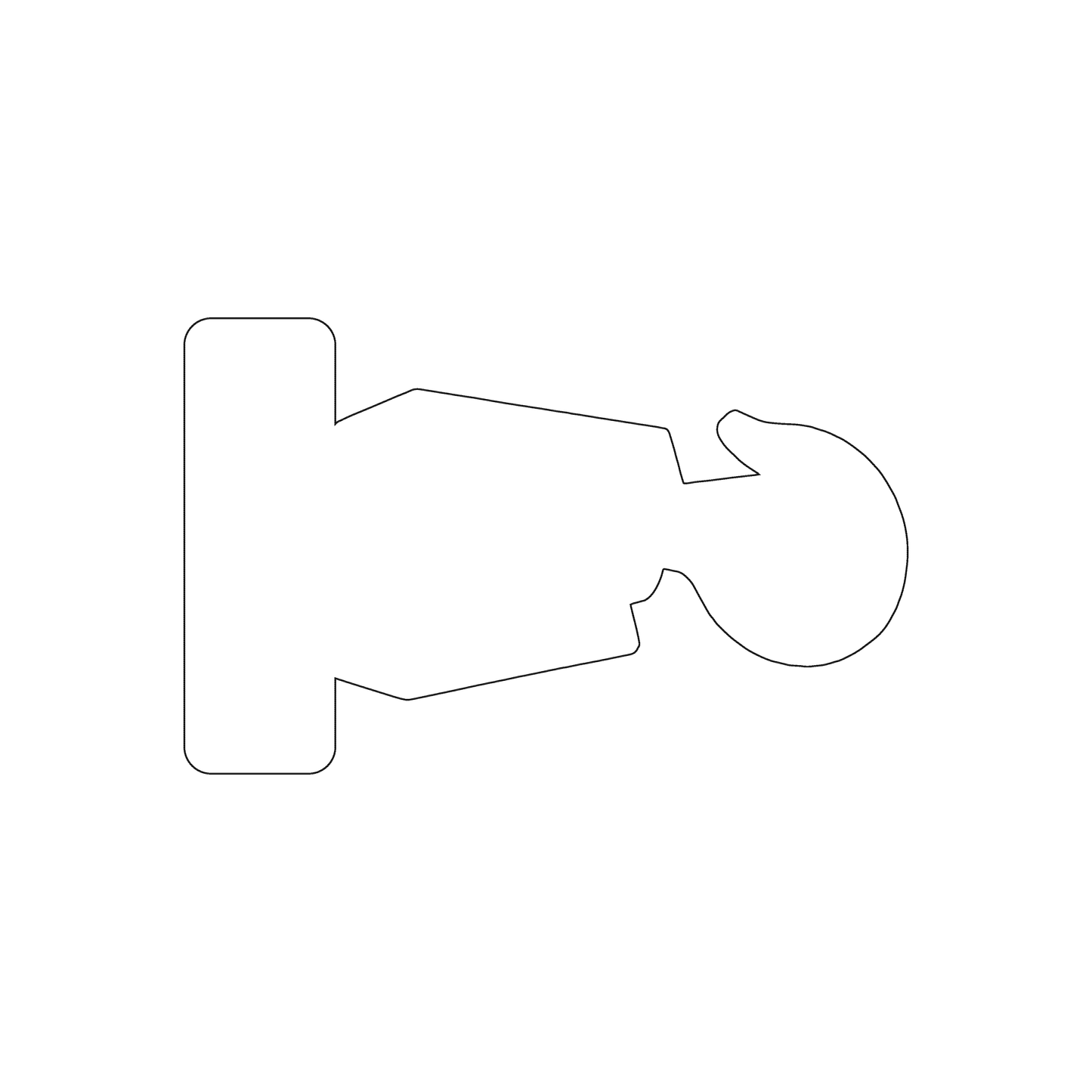 Custom Plastic 3.375" x 2.125" Pully Shape Cards