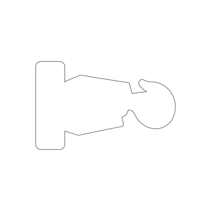 Custom Plastic 3.375" x 2.125" Pully Shape Cards