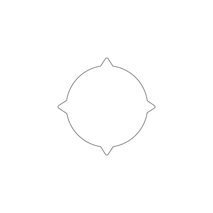 Custom Plastic 2.125" x 2.125" Compass Shape Cards