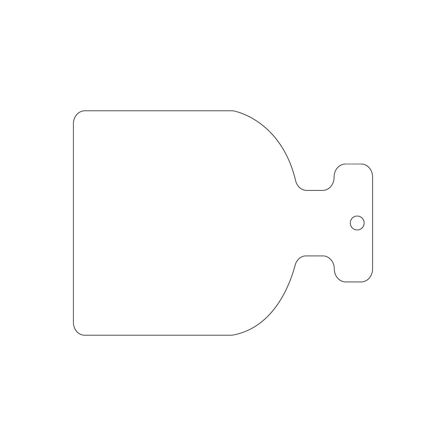 Custom Plastic 4" x 3" Bottle Shape Tags