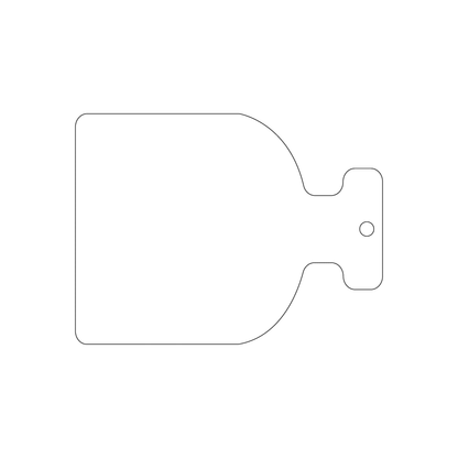 Custom Plastic 4" x 3" Bottle Shape Tags