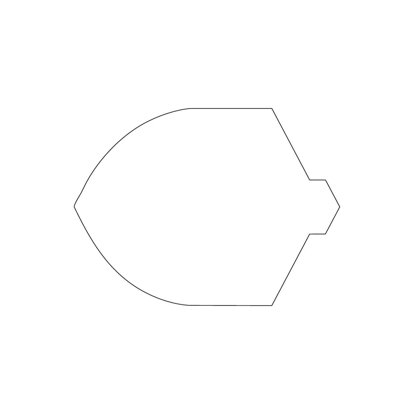 Custom Plastic 3.3" x 2.45" Shield Shape Cards