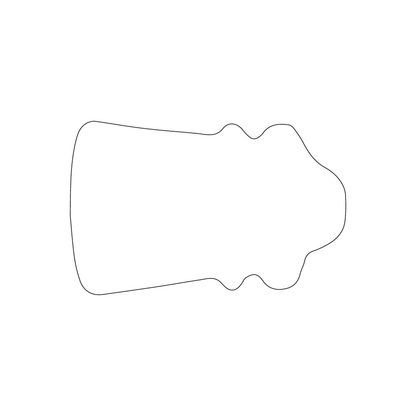 Custom Plastic 3.375" x 2.125" Ear Plug Shape Cards