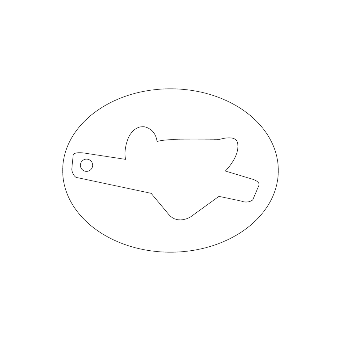 Custom Plastic 3.3" x 2.5" Oval with Punch-Out Superhero Key Tag Combo