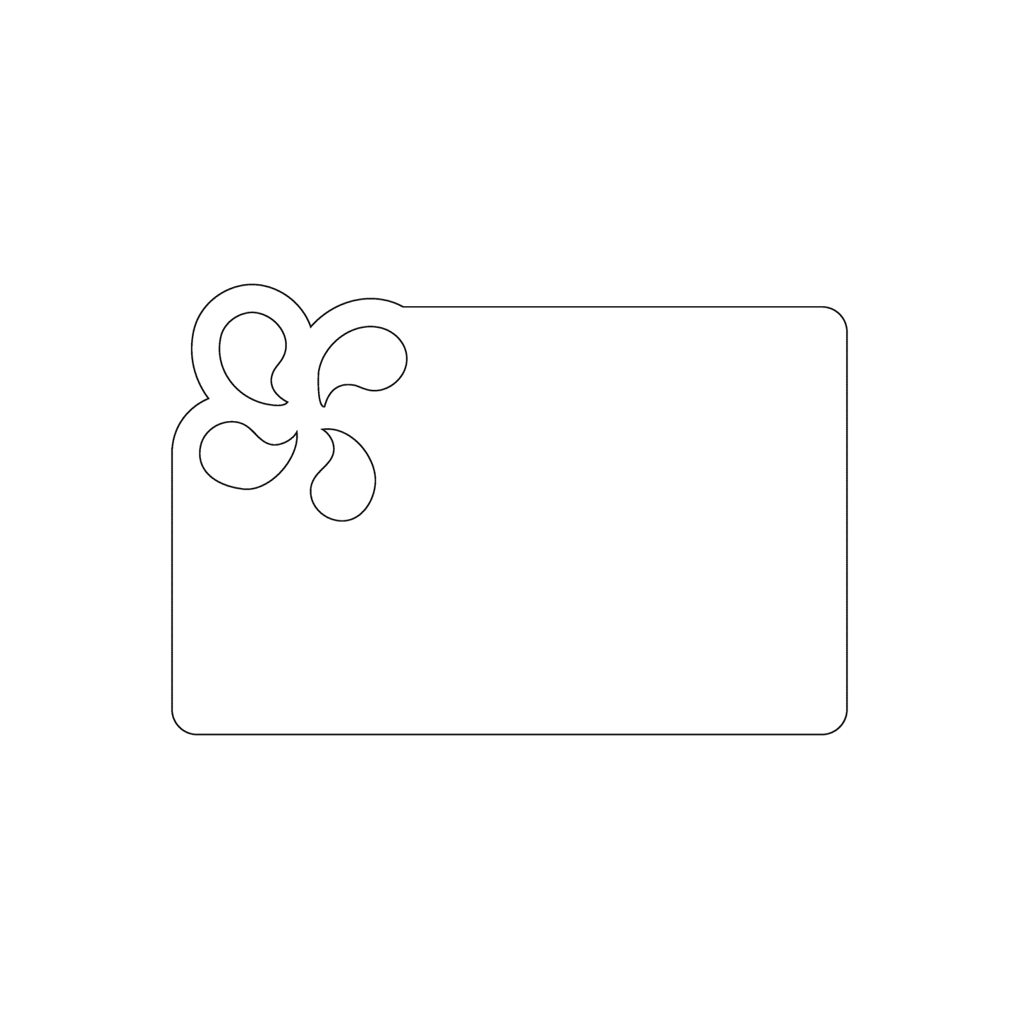 Custom Plastic 3.375" x 2.25" Cards with 4 Punch-Out Water Drops