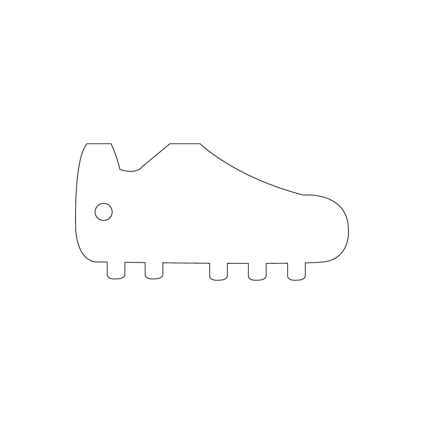 Custom Plastic 3" x 1.5" Soccer Cleat Shape Key Tags