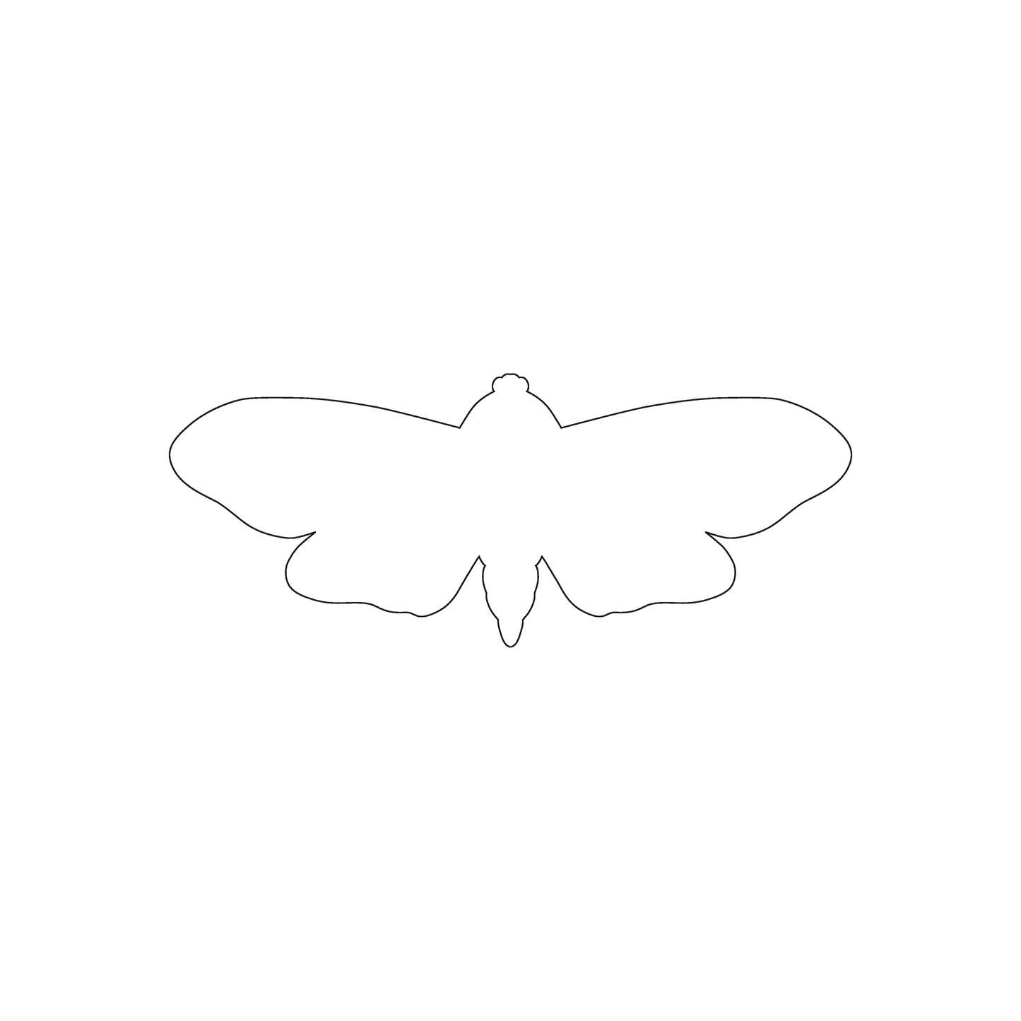 Custom Plastic 3.5" x 1.4" Moth Shape Cards