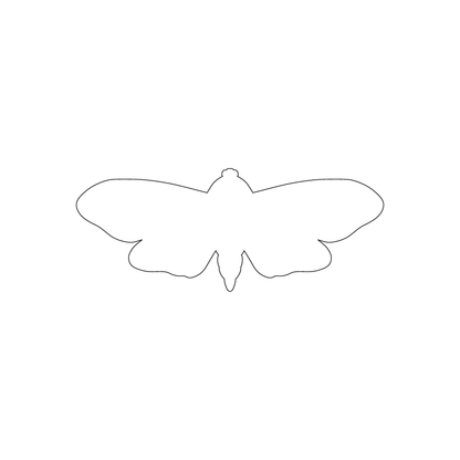 Custom Plastic 3.5" x 1.4" Moth Shape Cards