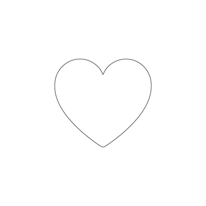 Custom Plastic 1.92" x 1.75" Heart Shape Cards