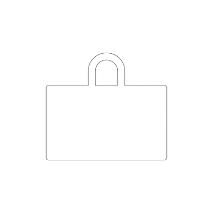Custom Plastic 3.375" x 3" Shopping Bag Shape Cards