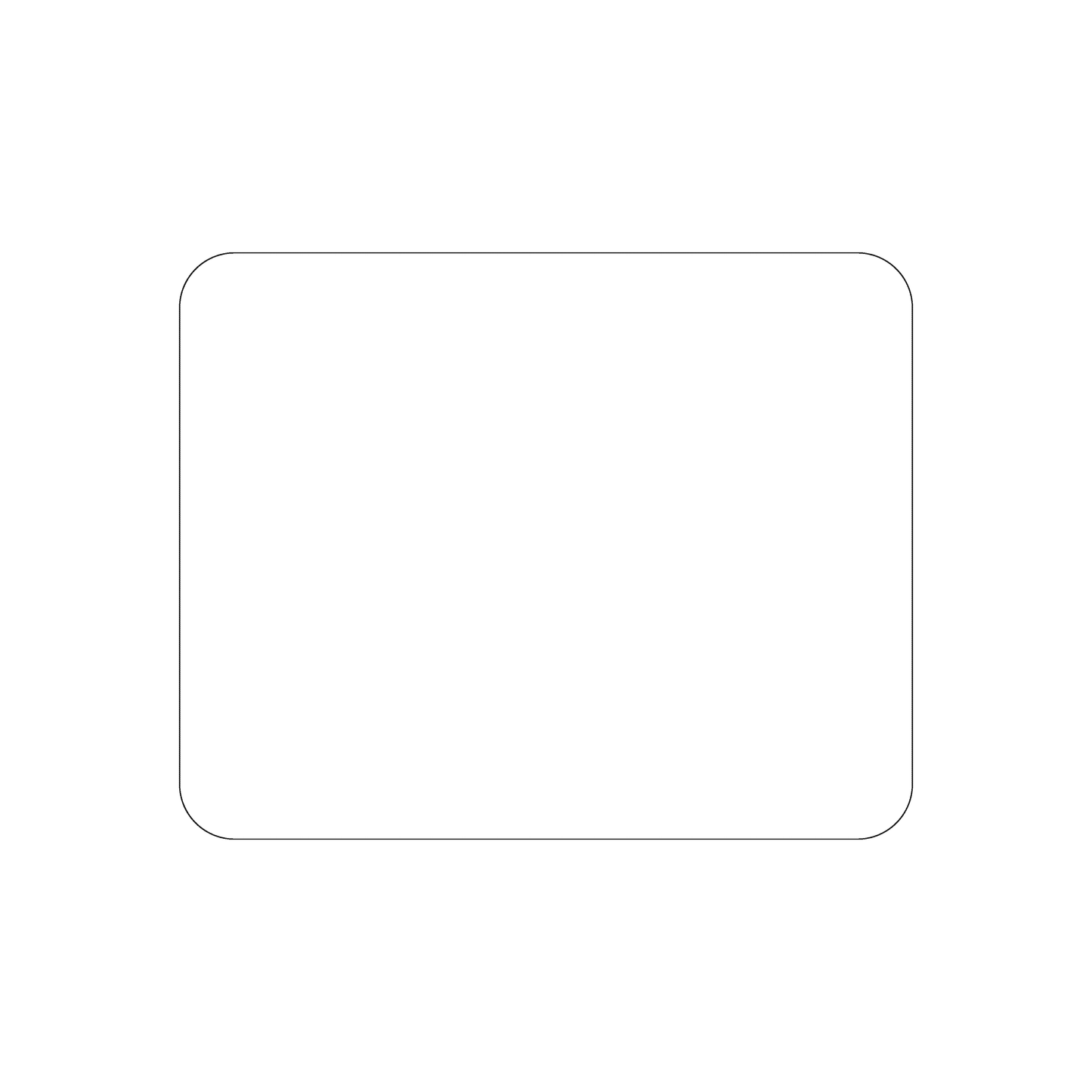 Custom Plastic 4" x 5" Rectangle with Large Rounded Corners Cards