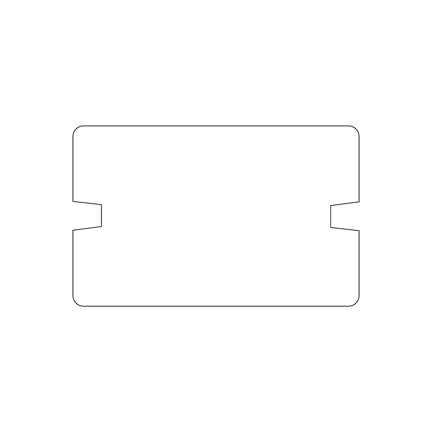 Custom Plastic 3.375" x 2.125" Cards with Two Notches