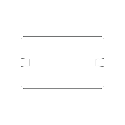 Custom Plastic 3.375" x 2.125" Cards with Two Notches