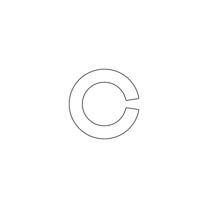 Custom Plastic 1" x 1" Circle C