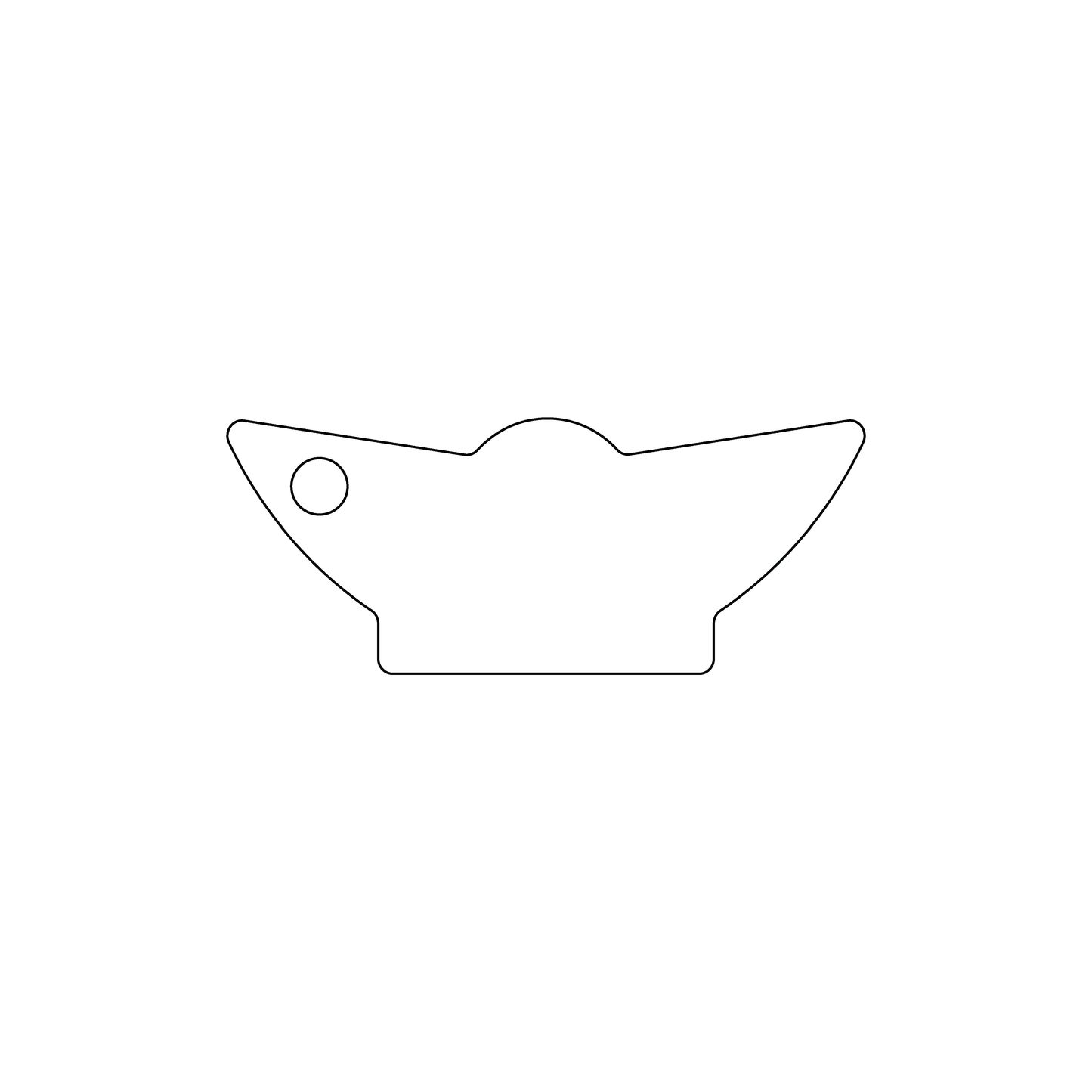 Custom Plastic 2.125" x .85" Wings Shape Key Tags
