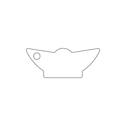 Custom Plastic 2.125" x .85" Wings Shape Key Tags