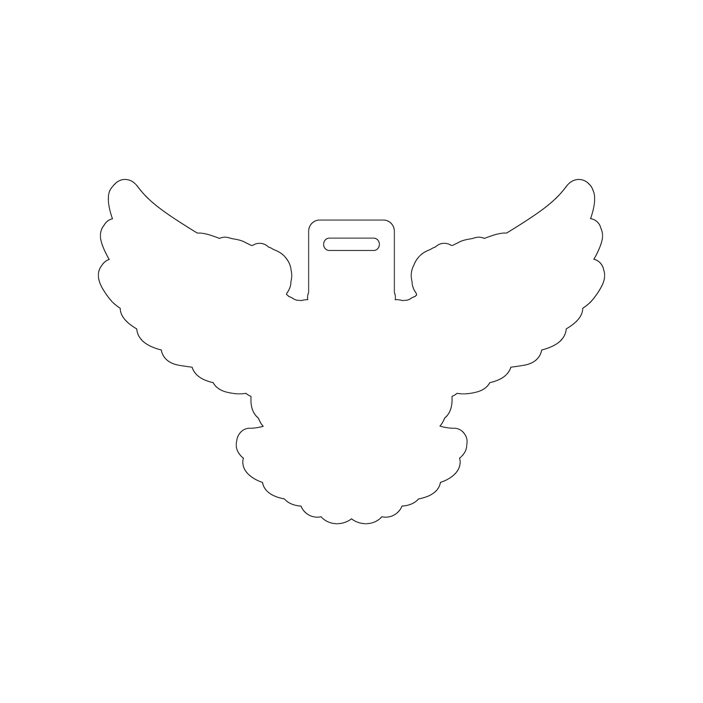 Custom Plastic 5.15" x 3.5" Eagle Shape Luggage Tags