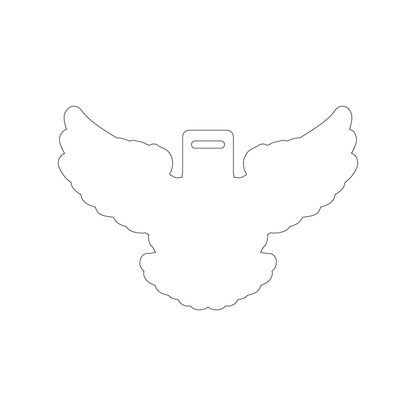 Custom Plastic 5.15" x 3.5" Eagle Shape Luggage Tags